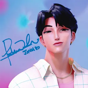 K-Pop Demon Hunters - Jinu Smirk Authentic Autographed Print by Andrew Choi