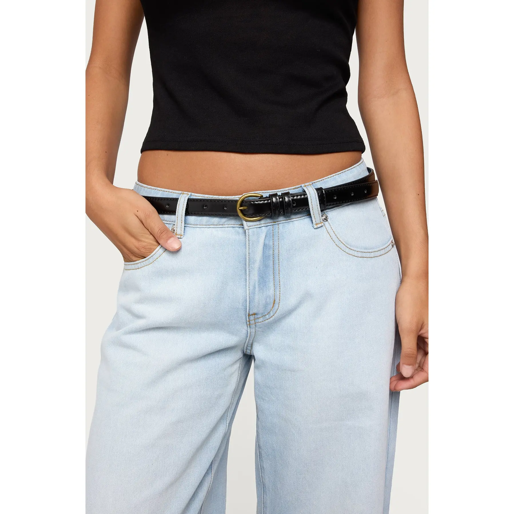Goldey Faux Leather Belt Goldey Faux Leather Belt