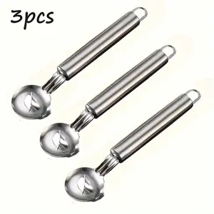3Pcs Stainless Steel Kitchen Tools - Cactus & Red Peeler, Versatile Spoon-Shaped Noodle Cutter, Convenient for Home And Restaurant Applications