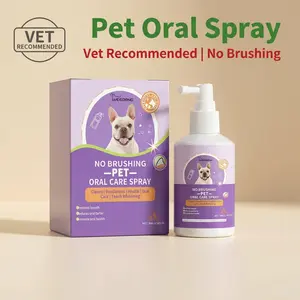 Dog Dental Care Spray, Vet-Recommended Breath Freshener & Teeth Cleaning Spray, Eliminate Bad Breath, Relieve Gum Redness & Infections, Reduce Plaque & Tartar, No Brushing