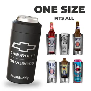Frost Buddy General Motors Collection - Universal Can Cooler - Double Walled Stainless Steel - 16oz Capacity - Fits 12oz Cans & Bottles, Glass Bottles, and 16oz