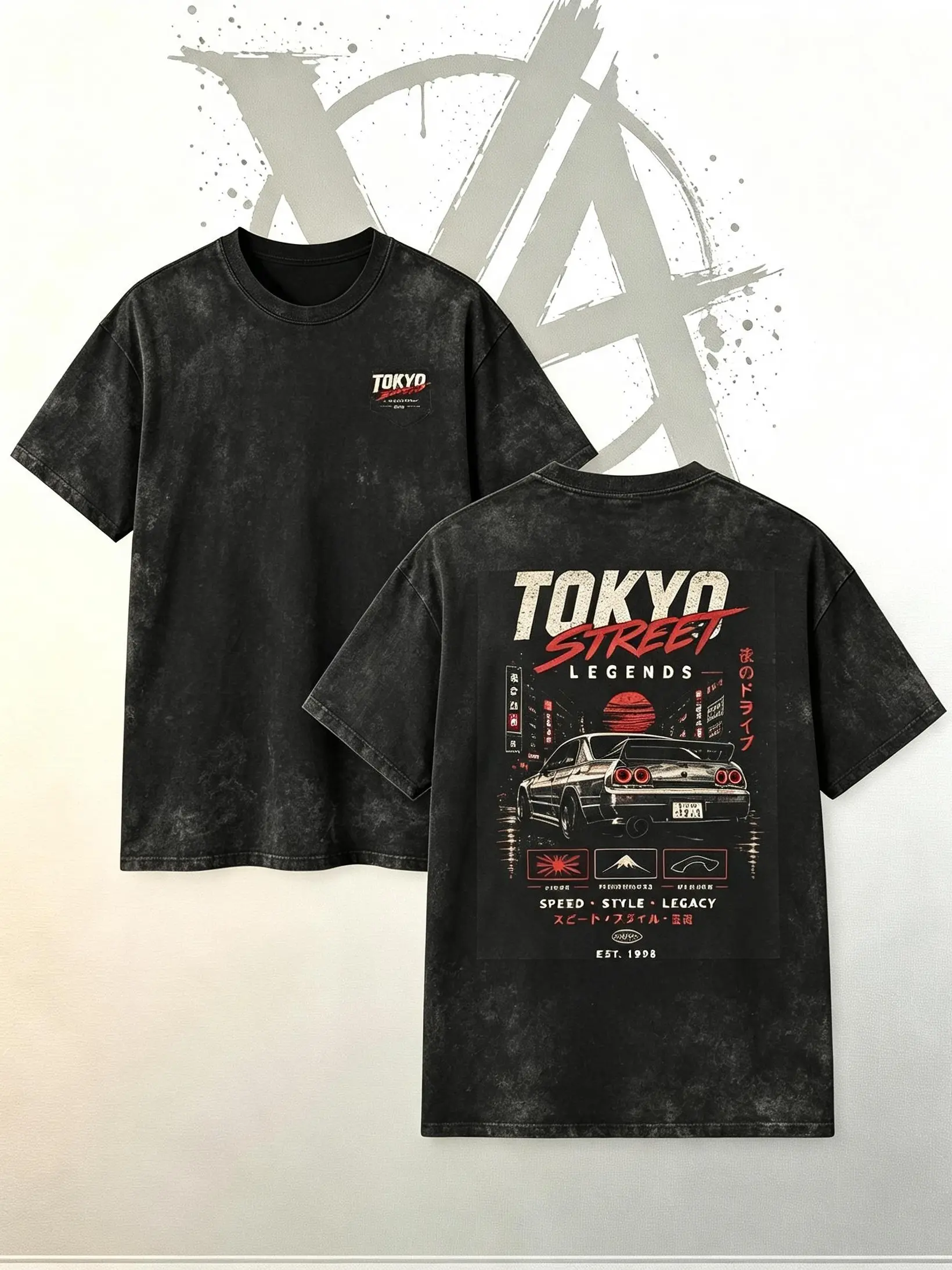 [AVT]Tokyo Street Legends T-Shirt | Retro JDM Car Nightscape,unisex racing play classic car show, muscle car guy meet part lover,casual regular fit car merch,high-performance equipment tee,off-road supercross dirt bike fan gift,funny student shirts gym
