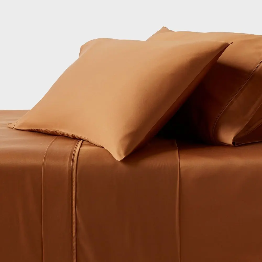 Threshold 320TC Satin 4-Piece Sheet Set Cooling Soft TENCEL Lyocell
