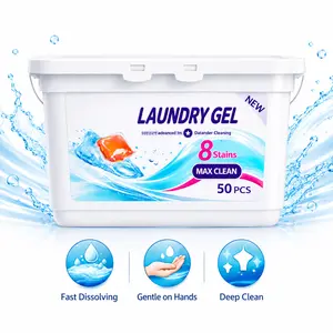 5-in-1 Laundry Detergent Pods (50 Count) with Coconut Sea Breeze Scent Booster – Toss & Wash Heavy Duty Stain Remover Pods