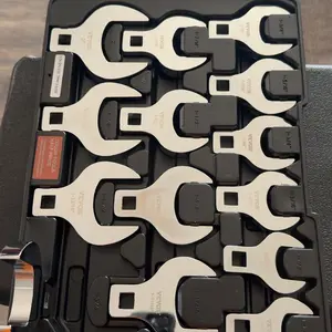 VEVOR Crowfoot Wrench Set,  1/2" Drive 14-Piece SAE (1-1/16" - 2") Crows Foot Wrench Set with Storage Tray, 40CR Material with Laser Etched Sizing, for Mechanical Maintenance or Repairs VEVOR Super Brand Day