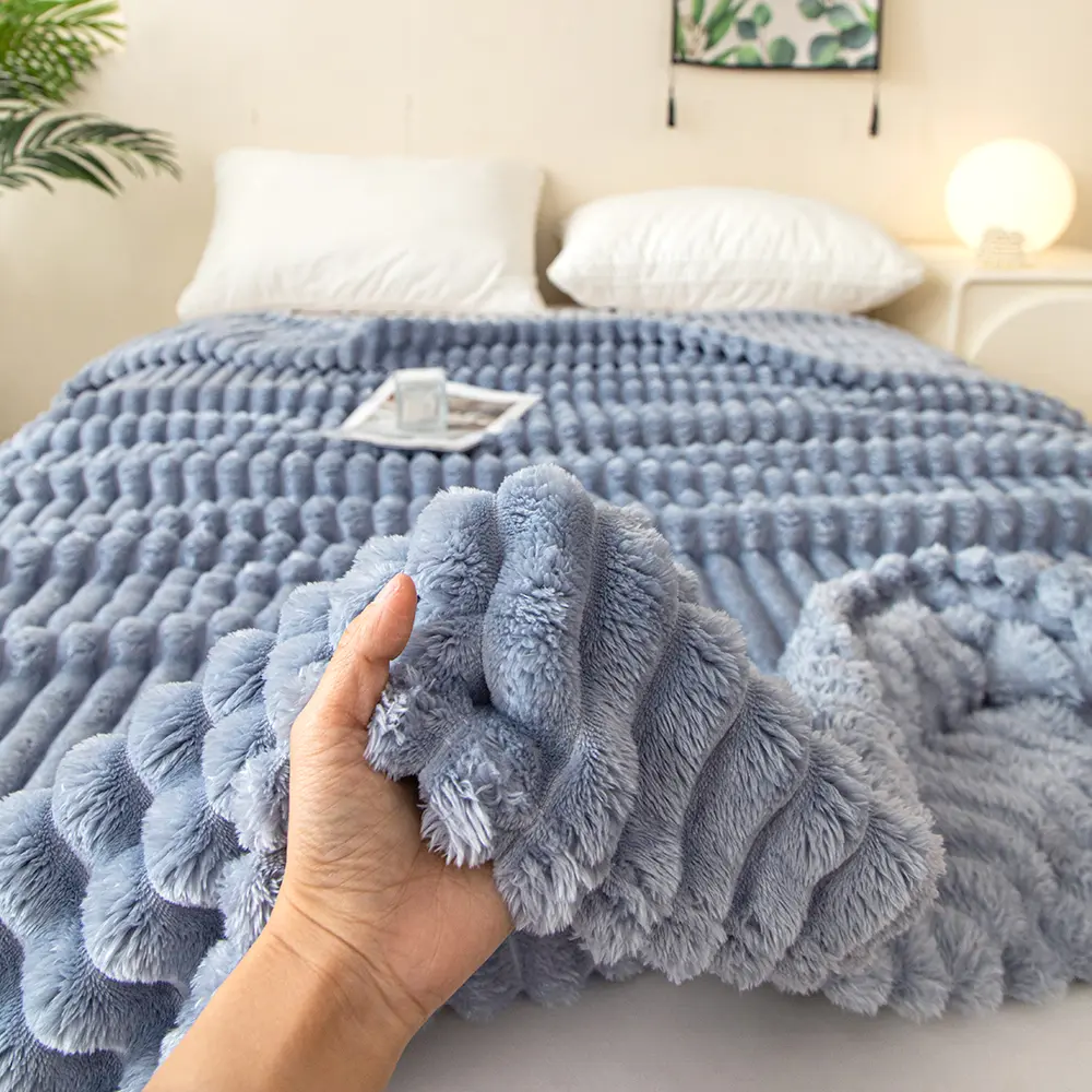 [Spring Glow Up] GentleSoft Flannel Blanket - Classic Stripe Pattern, Soft Fluffy Patio & Bedroom Decor, Lightweight Multi-Purpose Throw for Bed, Couch, Travel, All Seasons Sofa Cover, Flannel Blankets, Soft Fluffy Blanket