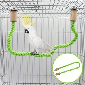 Bird Rope, 1 Count Durable Bird Rope for Parrot Training Play, Parrot Cotton Rope Perch, Multifunctional Perching Rope for Birds