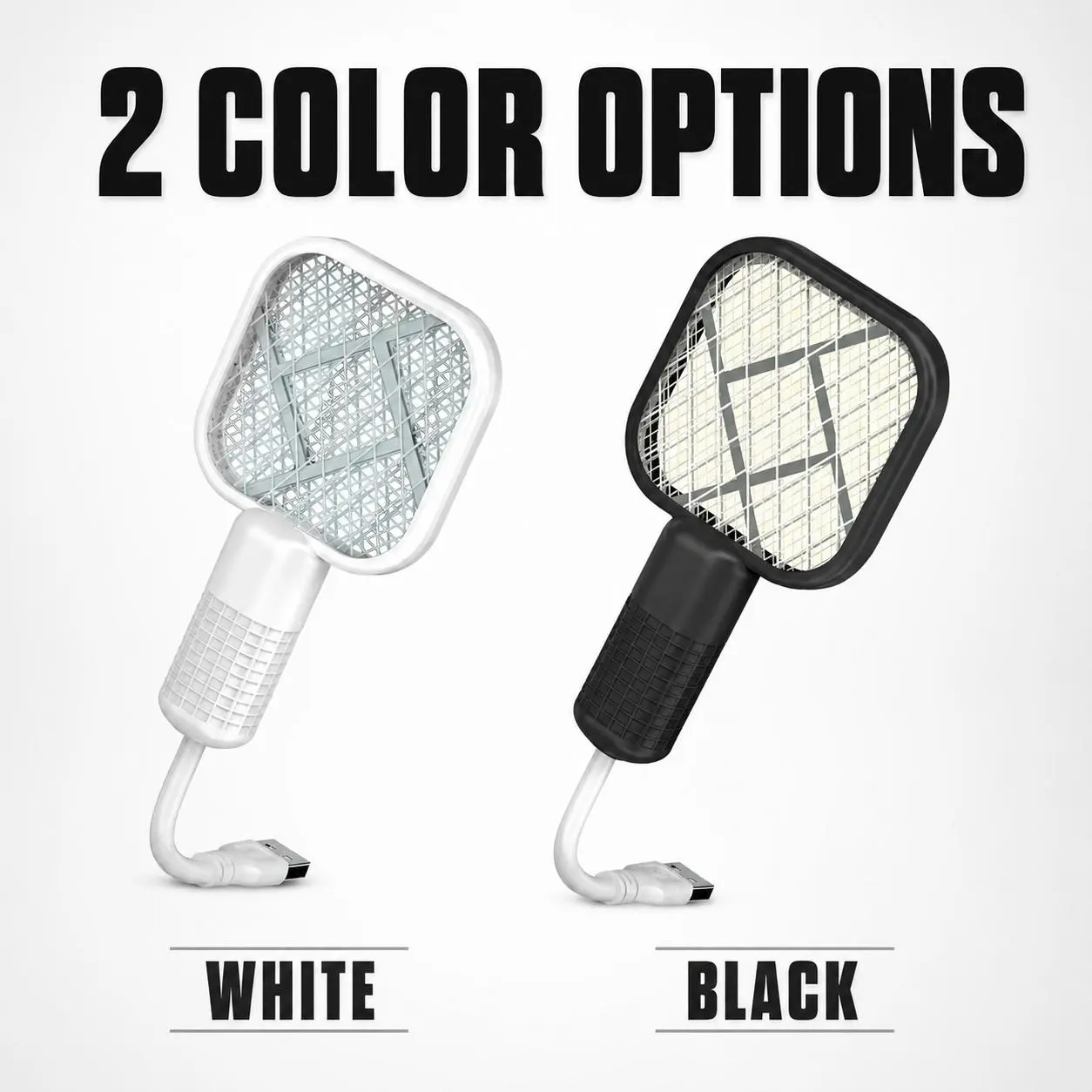 1/2 PCS USB Mini Portable Mosquito Zapper, 2-in-1 Bug Killer Bat with UV-A Light Protector, USB-Powered LED Lamp, Indoor Mosquito Trap (Electronics Universal Accessory)