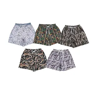 Stay Cool & Stylish Summer Breathable Camo Swim Trunks for Boys