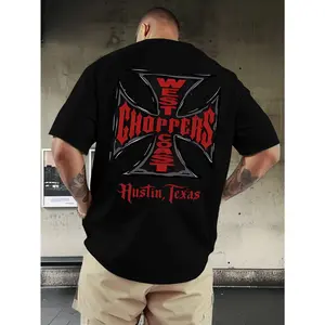 West Choppers Motorcycle Club T-Shirt Men Lightweight Easy-Care All-Season Casual Summer Tee Up to 3XL