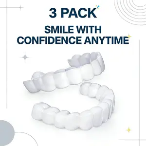 Instant Smile Hack! 【3 PACK】Soft Moldable Snap On Veneers - Reusable Cosmetic Teeth Cover for a Close-up Confident Smile