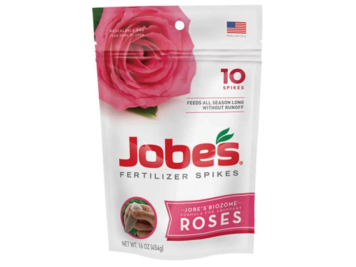 04102 Rose Fertilizer Spikes, Plant Feed for Rose Boost, Garden Soil Supplement for Home Improvement Gardening, Pointed