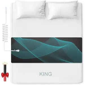 Grounding Mat for Bed, Tear-Resistant PU Grounding Blanket Anti-Slip Grounding Sheets with Cord, Improve Sleep, Relieve Stress & Muscle Pain, Grounded (27"x78", King)