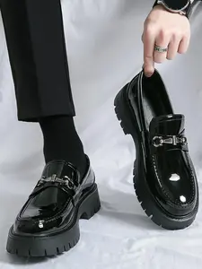 Men's Business Style Classic Solid Color Loafers, 2024 New Style Fashionable Round Toe Slip-on Loafers for Work Office, Casual Comfortable Shoes for Daily Wear Footwear