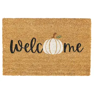 Fall Doormat, White Pumpkin Door mat, Fall Decorations, Welcome Mat, Funny Door mat, Cute Pumpkin Doormat, Pumpkin Decorations, Orange Pumpkin