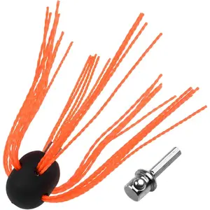 Aluminum Rotary Sweep Chimney Power Brush Cleaning Replacement Kit Driven by Drill for Fireplace Sweeping Orange