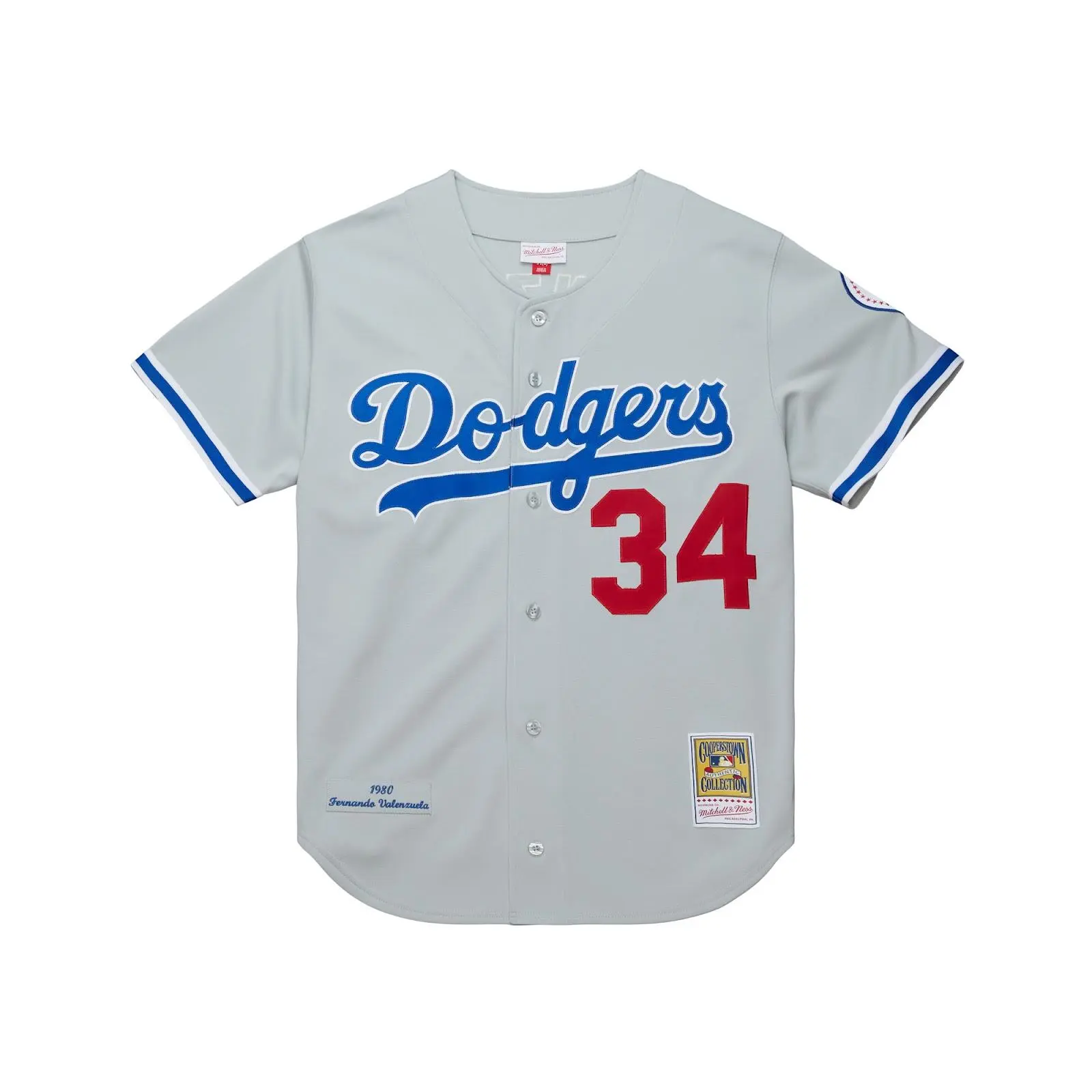 Fernando Valenzuela Los Angeles Dodgers 1980 MLB All-Star Game Gray Road Authentic Jersey Throwback Baseball Cooperstown Fan Gear Mitchell & Ness