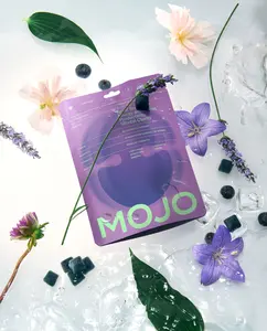 MOJO Brain Boost Gummy Energy & Focus Gummy - Blueberry Lavender Vegan Snacks Healthy Fruit Packaged Healthcare Adaptogen Nootropic Blend Made in USA - Dietary