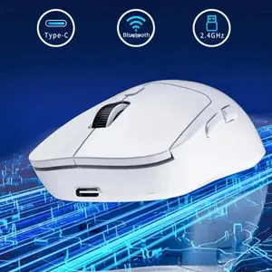 Wireless Gaming Mouse Paw3311 Sensor, Lightweight 49g, 12000 Dpi, Supports Dual Mode 2.4g/bt5.0 USB Charging, 6 Programmable Buttons