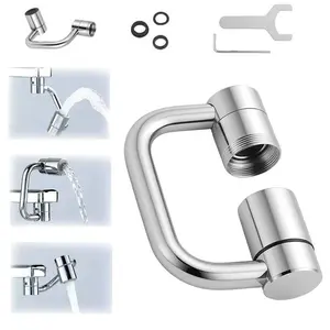 Rotatable Faucet Aerator Extension - for Effortless, All-Angle Control, Rotating Swivel Faucet Aerator Extender, Kitchen Bathroom Sink Faucets Sprayer Attachment with 2 Mode Splash(1PC)