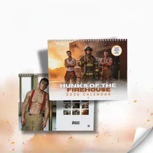 2026 Firefighter Calendar, Hunks of the Firehouse, Hot Guys Wall Calendar, Featuring 12 High-Quality Photos, Perfect Gift for Her, Funny Bachelorette Party Gift, Fireman Fan Merch