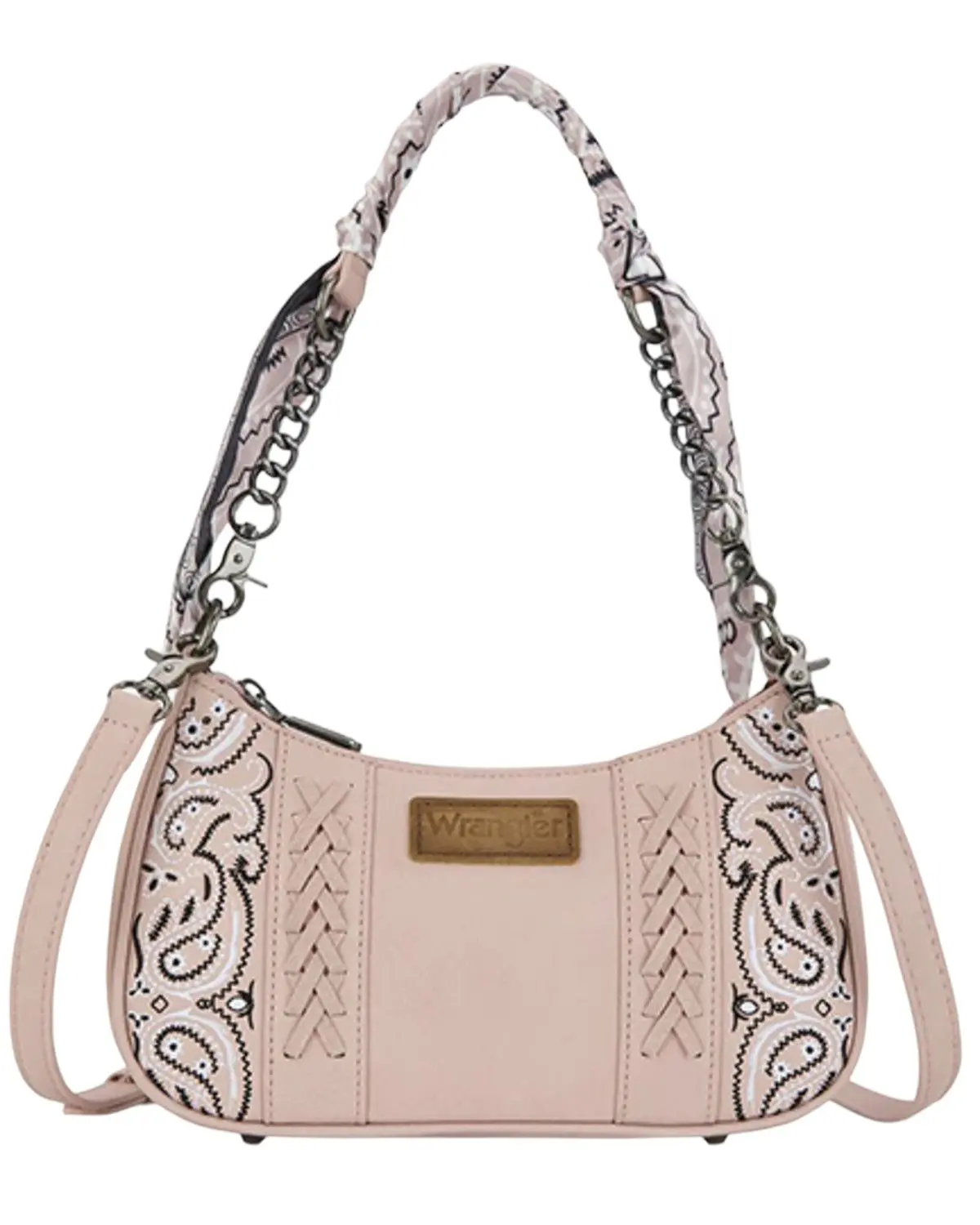 Wrangler Women's Women'S Braided Paisley Bandana Shoulder Bag - Wg331-818 Pk