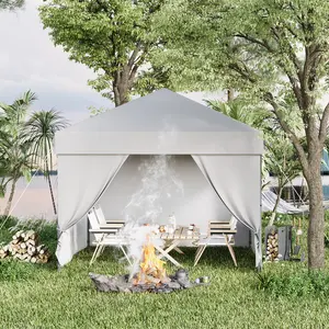 10'x10' Pop Up Canopy Tent with 4 Sidewalls, Waterproof and UV Resistant Outdoor Gazebo, Easy Up Sun Shade Shelter for Parties, Events, Backyard, Camping, Black