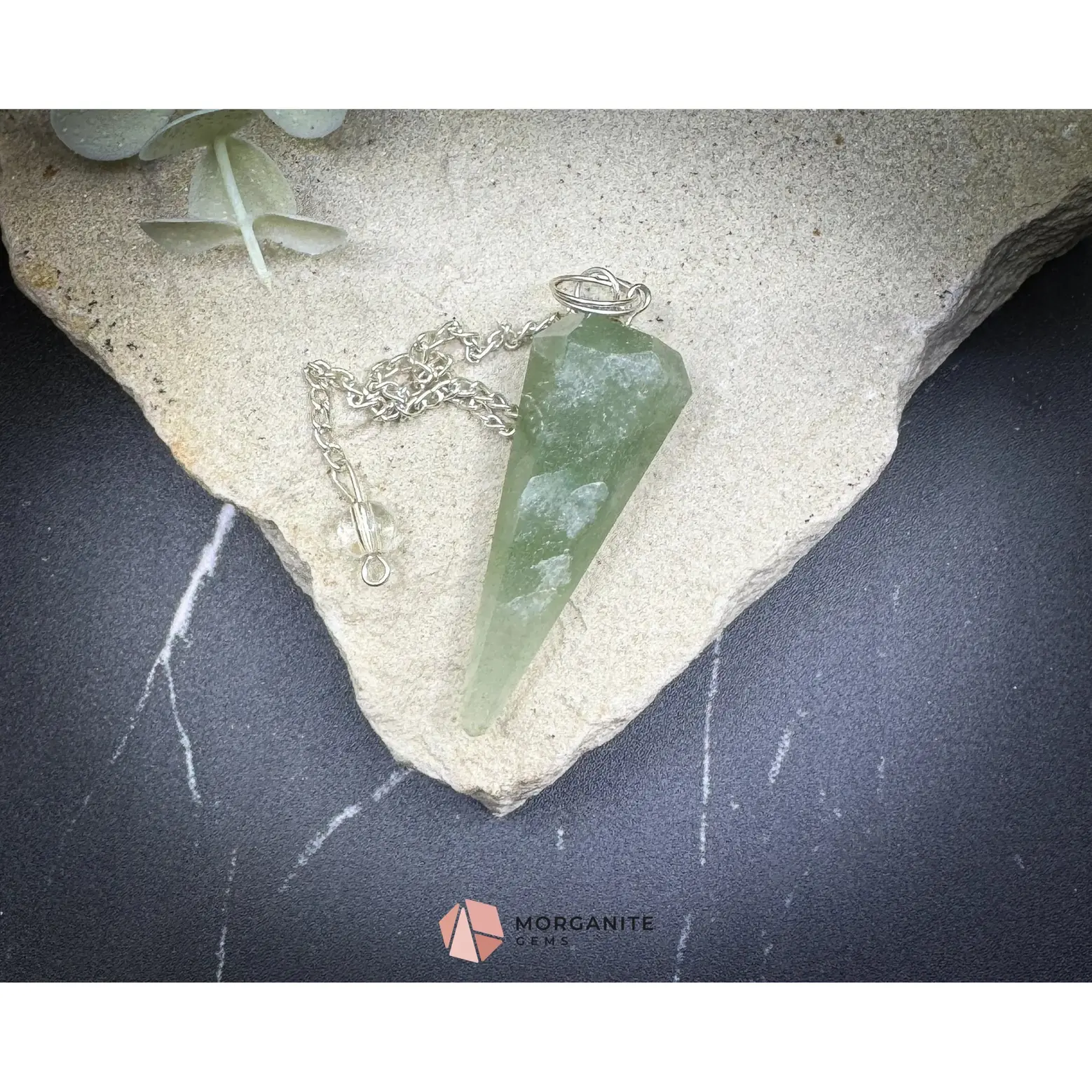 Green Aventurine Pendulum for Luck & Heart Energy