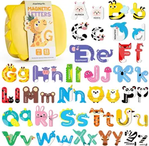 Magnetic Letters, Large Cute Animal Alphabet Magnets for Fridge, Uppercase & Lowercase ABC Educational Toy, Choke-Proof Toddler Learning Toys for Kids Toddlers Preschool Learning Spelling,Preschool Birthday Gifts for Kids