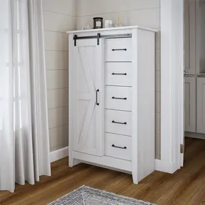 (2 Packages)RUSTIC BEDROOM DRESSER & CHEST OF DRAWERS