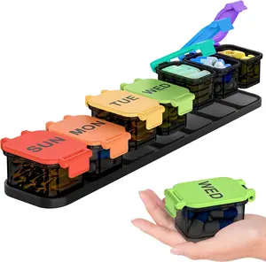 Extra Large Weekly Pill Organizer - Waterproof 7-Day Pill Box, Portable Vitamin & Supplement Case, Easy to Open Design, Ideal for Travel, Daily Medication Management, and Healthcare