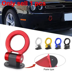 Car Modification Decorative Tow Hook Adhesive Adjustable Universal Tow Ring Colorful Circle, Car Accessories, Easy Installation, Automotive Accessories