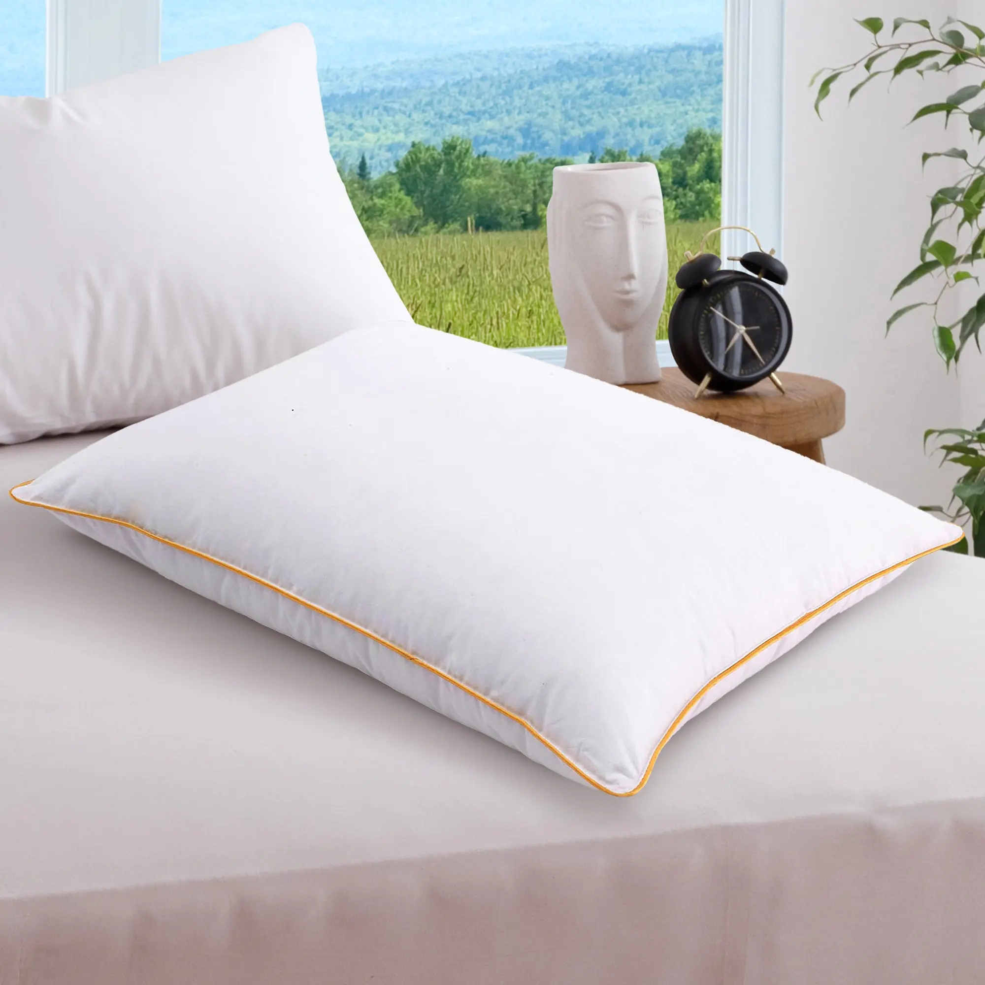 Cheer Collection King Size Sham Insert - Comfortable Feather Down 20" x 36" Bed Pillow