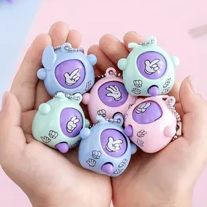 30pcs Random Color Mini Funny Finger-guessing Game Toy, Rock Paper Scissors Guessing Egg Keychain Pendant