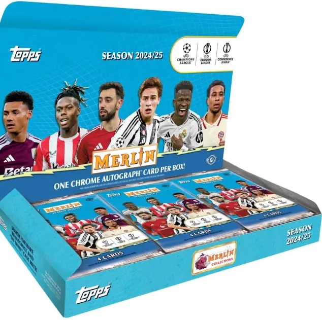 2024/25 Topps Chrome Merlin UEFA Club Competitions Soccer Hobby Box (Single Pack)