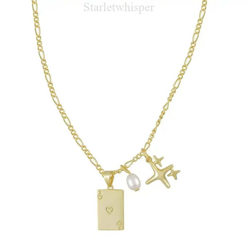 Trendy Gold & Silver Plated Wish Upon Necklace for Women, Hypoallergenic Dainty Jewelry, Perfect Delicate Gift for Her