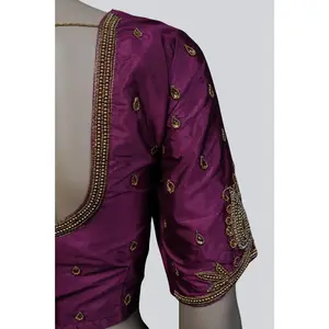 Exquisite Bridal Blouse with Heavy Maggam Work and Fancy Tassels