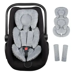 Seat Insert  and  Support,  Reversible  Insert for Carseat with Strap Pads, Soft  Cushion Pillow Insert for Boys and Girls, Fits for , Swing, Grey