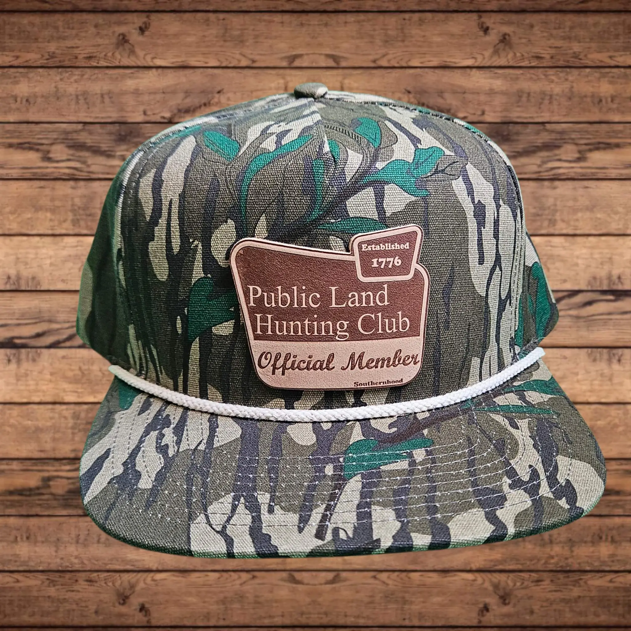 Leather Public Land Patch, Classic Bottom Land Rope Hat