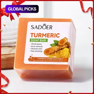 Handmade Turmeric Soap, Natural & Organic Handmade Comfort Soap for Body & Face, Cleansing, Exfoliating & Nourishing Soap for Daily Use, Natural Turmeric Bar Soap, Gift