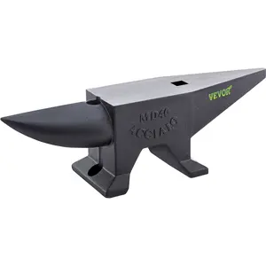 VEVOR Cast Iron Anvil,  88 Lbs(40kg) Single Horn Anvil with Large Countertop and Stable Base, High Hardness Rugged Round Horn Anvil Blacksmith, for Bending, Shaping