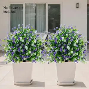 2 artificial potted trees with ground stakes, UV-resistant, resembling camellia shrubs, suitable for indoor and outdoor decoration in summer and autumn, home, hotel, garden, wedding, and vacation settings, House Plants Decor