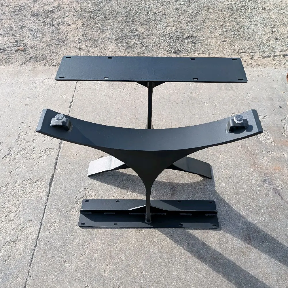 Heavy-Duty Curved T-Style Metal Table Legs 28" Tall x 28" Wide Ultra-Strong Steel Construction Powder-Coated Matte Black Adjustable Leveling Feet Included