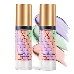QIUFSSE 2 Pcs 3-in-1 Color Correcting Serum SPF 50 PA+++ , All-in-One Brightening Primer & Moisturizing Sunscreen Facial