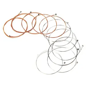 6 Pieces Steel Core Folk Guitar 6 String Replacement Sets Stainless Steel Acoustic Guitar Strings Kits For Folk Guitars