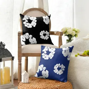 Luxury D-Denim T-Tears Cushion Cover Natural Linen Cushion Cover, Double-Sided Digital Print Pillow Case with Hidden Zipper, Soft Breathable Machine Washable Throw Pillow, Home Decor for Living Room Bedroom Sofa Couch Gift Washable Cushion Covers