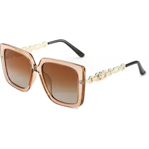 FEISEDY Trendy Polarized Cateye Sunglasses Womens Vintage Oversized Square Sunglasses UV400 Protection Combo pack B0003