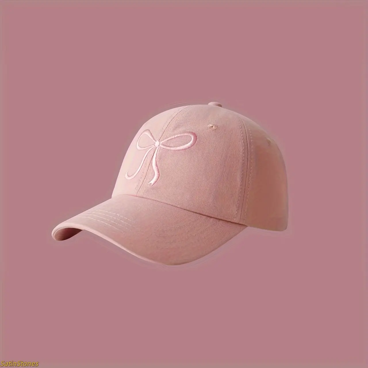 Women's Bowknot Baseball Cap, Solid Color Linen Trucker Style Hat, Lightweight, Breathable, and Adjustable for Everyday Wear, Adjustable Trucker Hat, Solid Color Hat