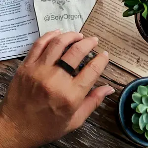 EMF Shielding Ring Hoop with Orgonite Crystals for Unisex