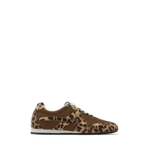 Downtown Stroll Lace Up Sneakers - Leopard